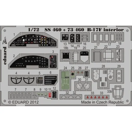 B-17F interior for Revell, 1/72 - Eduard Accessories SS460 B-17F interior for Revell, 1/72 - Eduard Accessories SS460