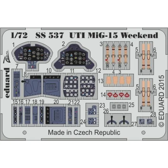UTI MiG-15 Weekend for Eduard, 1/72 - Eduard Accessories SS537