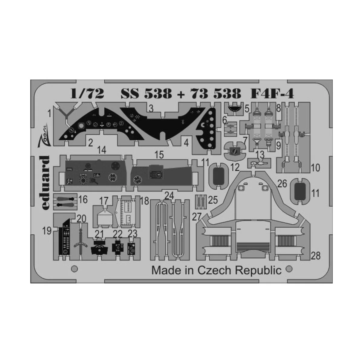 F4F-4 for Airfix, 1/72 - Eduard Accessories SS538