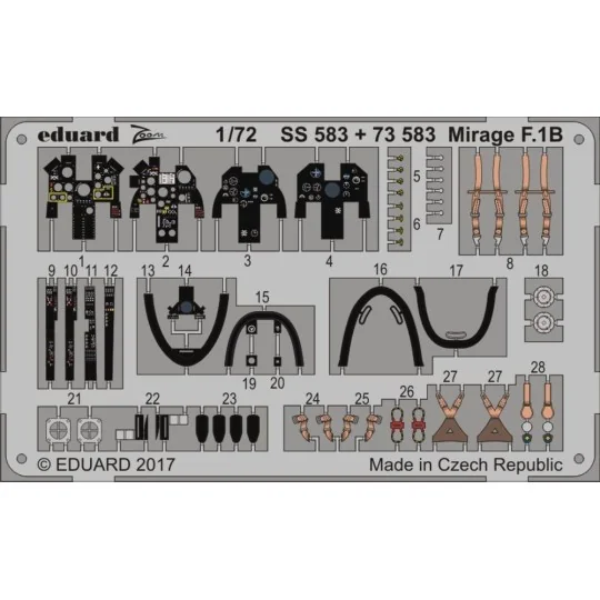 Mirage F.1B for Special Hobby - Eduard Accessories SS583