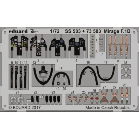 Mirage F.1B for Special Hobby, 1/72 - Eduard Accessories SS583