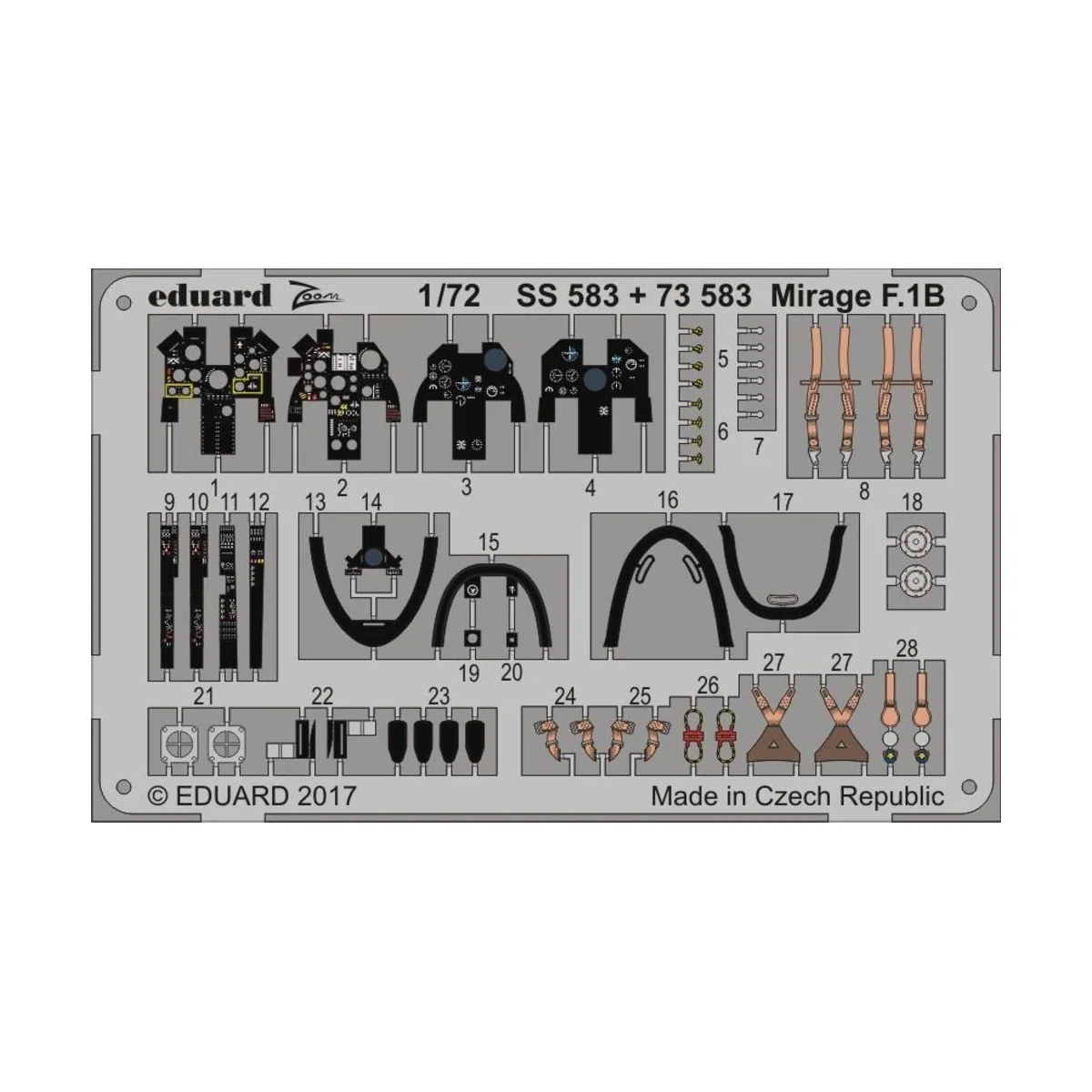 Mirage F.1B for Special Hobby, 1/72 - Eduard Accessories SS583