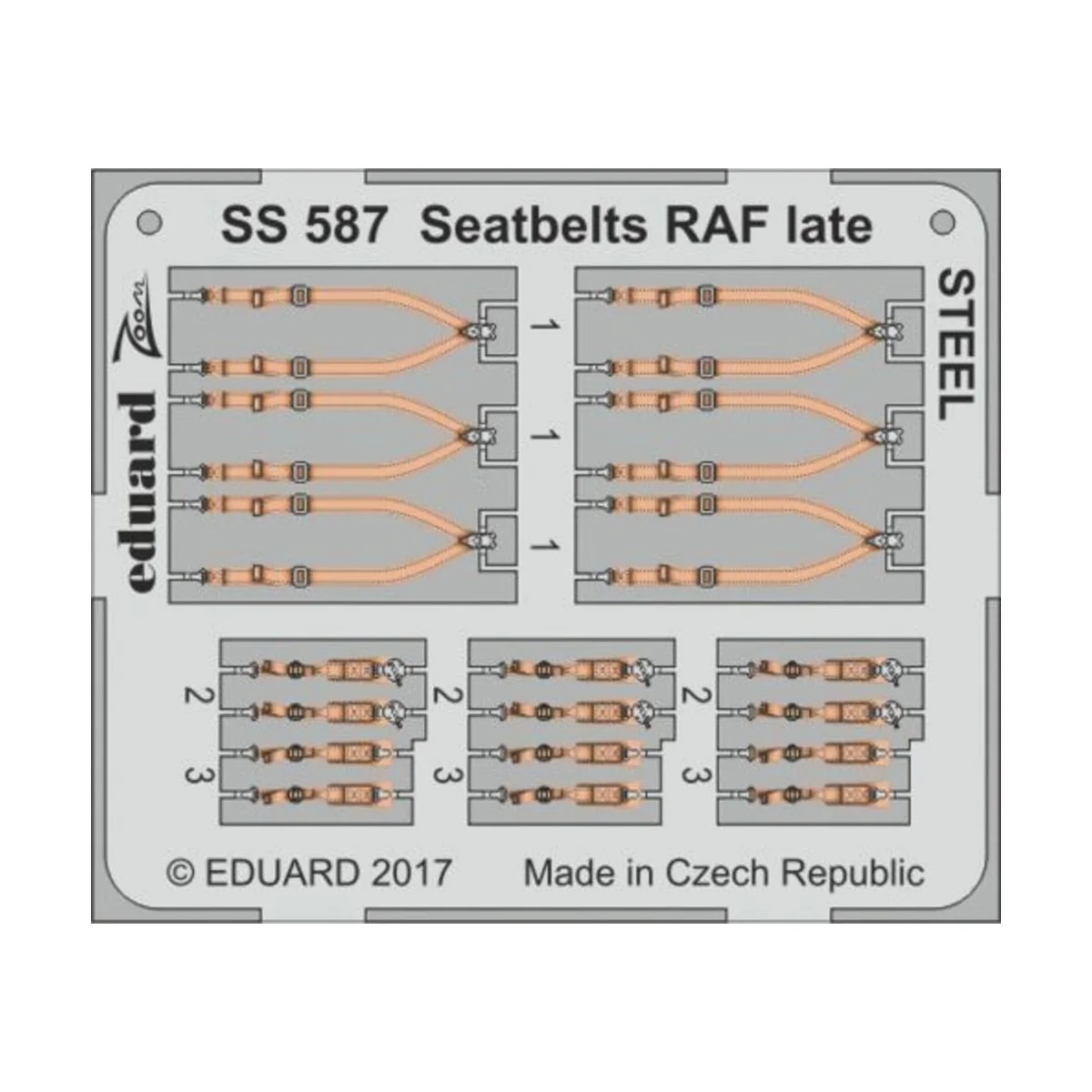 Seatbelts RAF late STEEL - Eduard Accessories SS587