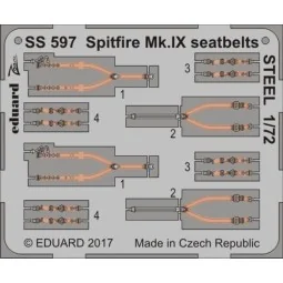 Spitfire Mk.IX seatbelts STEEL f.Eduard, 1/72 - Eduard Accessories ...