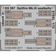 Spitfire Mk.IX seatbelts STEEL f.Eduard, 1/72 - Eduard Accessories ...