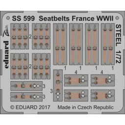 Seatbelts France WWII STEEL - Eduard Accessories SS599