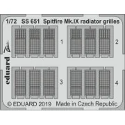 Spitfire Mk.IX radiator grilles f.Eduard - Eduard Accessories SS651