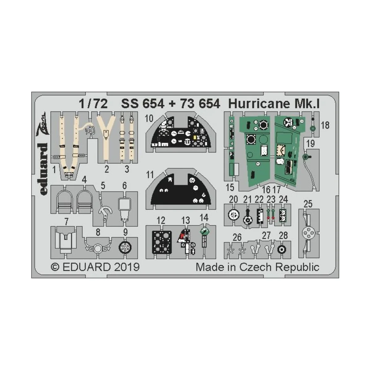 Hurricane Mk.I for Arma Hobby, 1/72 - Eduard Accessories SS654