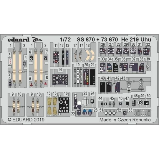 He 219 Uhu for Dragon, 1/72 - Eduard Accessories SS670