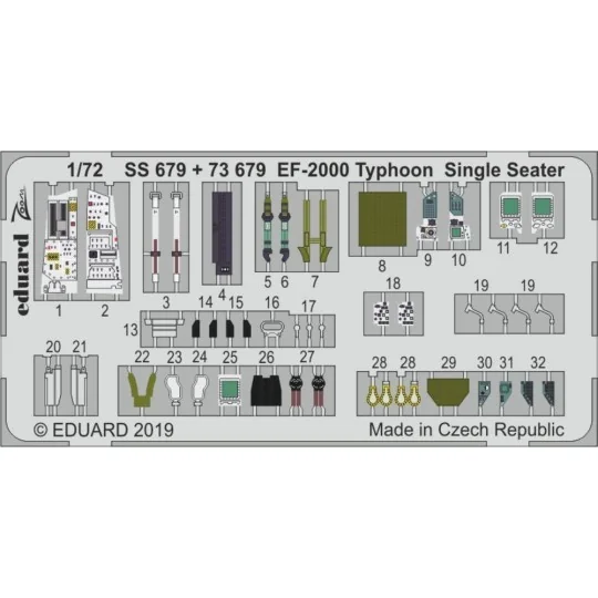 EF-2000 Typhoon Single Seater for Revell, 1/72 - Eduard Accessories...
