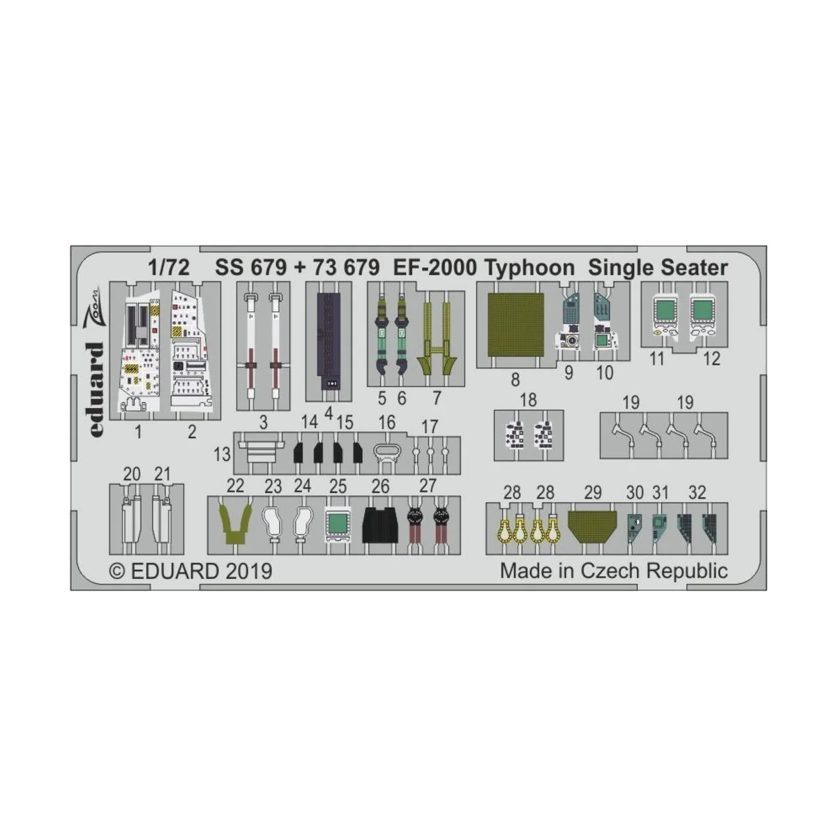 EF-2000 Typhoon Single Seater for Revell, 1/72 - Eduard Accessories...