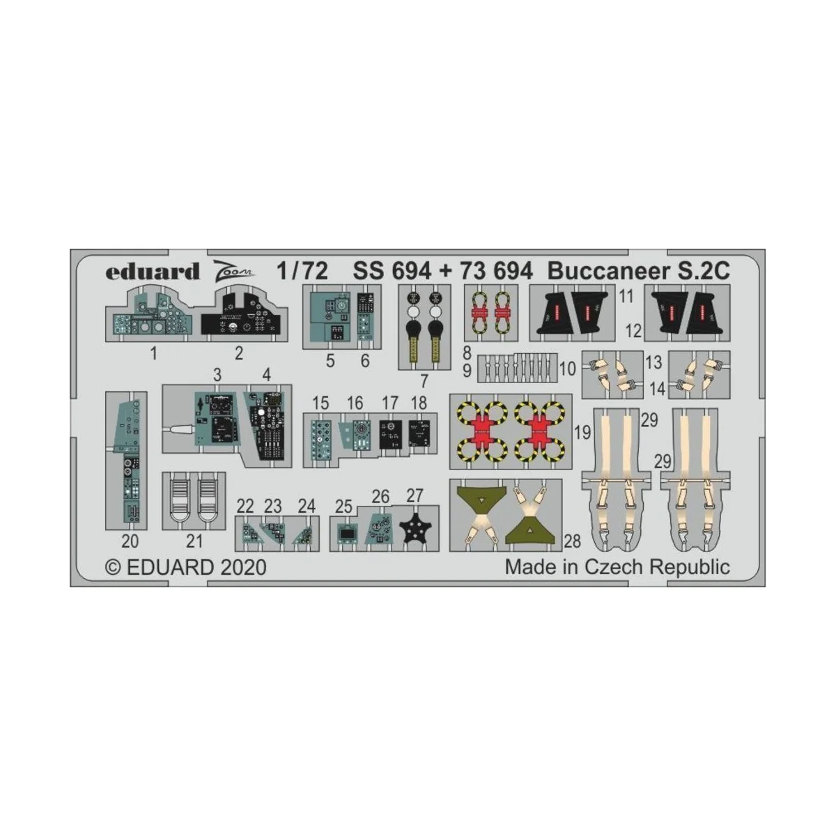 Buccaneer S.2C for Airfix - Eduard Accessories SS694