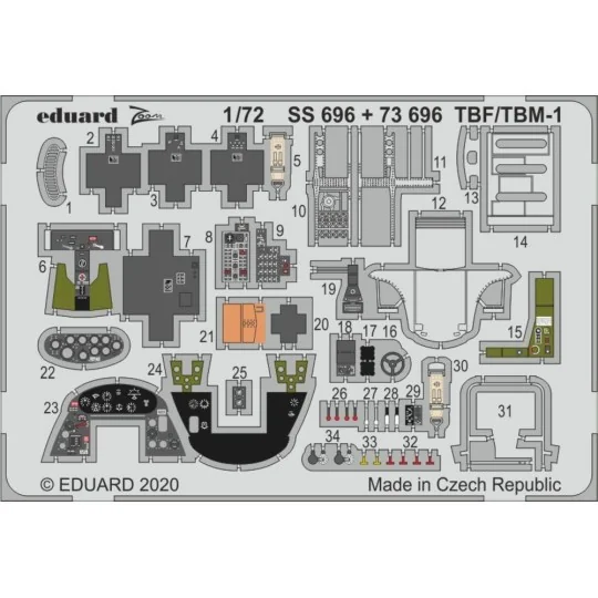 TBF/TBM-1 Avenger for Hasegawa - Eduard Accessories SS696
