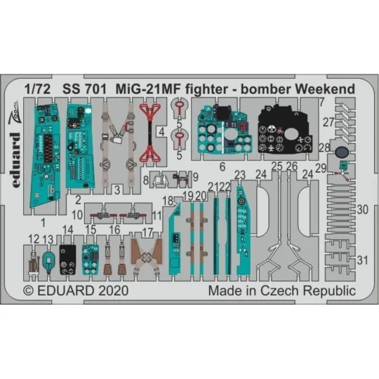 MiG-21MF fighter-bomber Weekend for Eduard - Eduard Accessories SS701