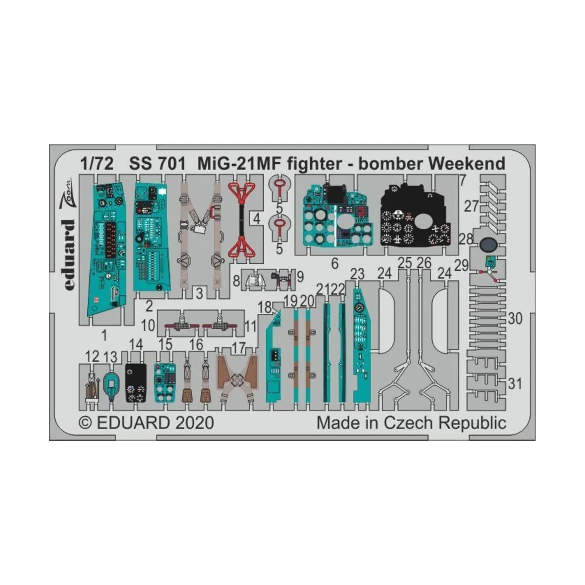 MiG-21MF fighter-bomber Weekend for Eduard - Eduard Accessories SS701