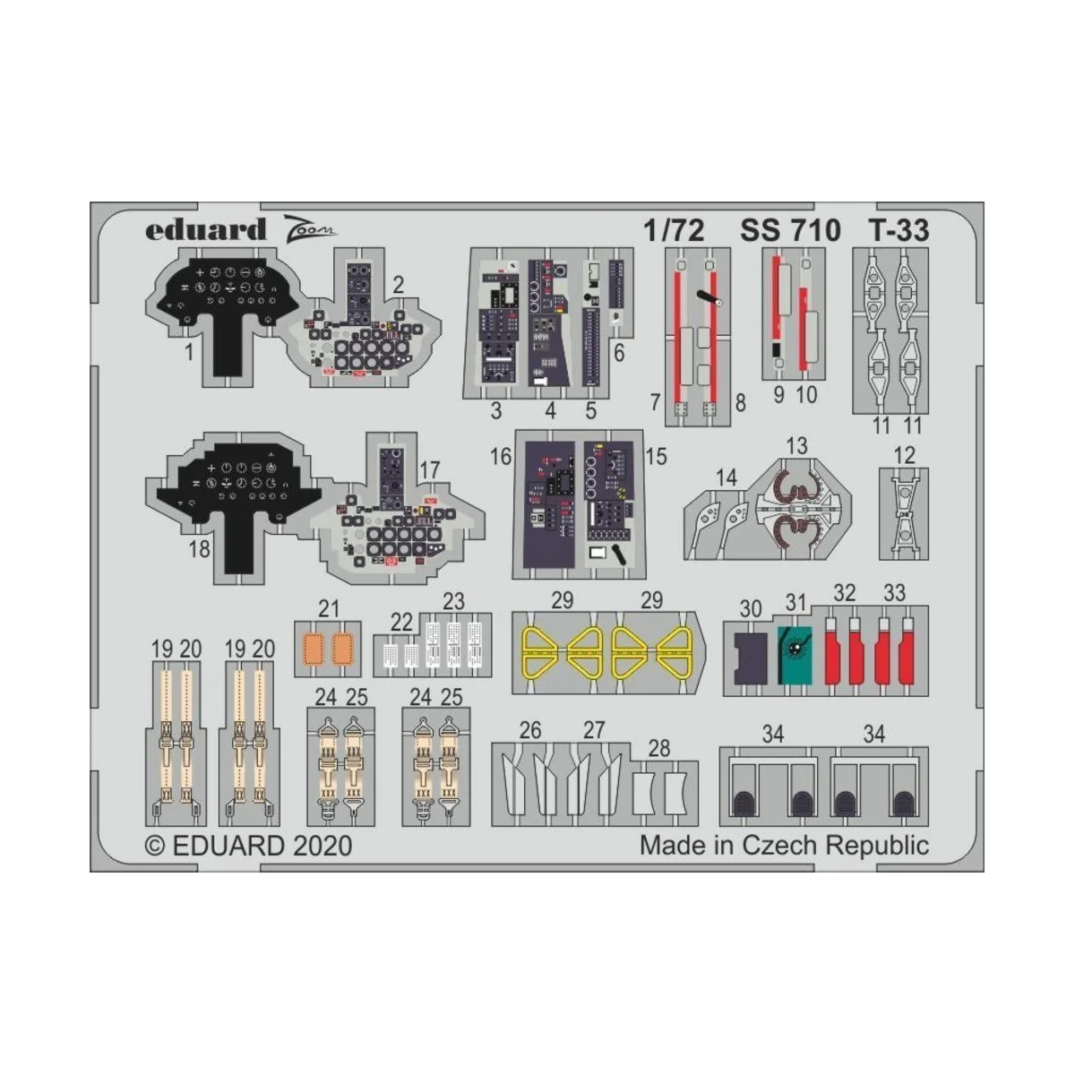 T-33, 1/72 - Eduard Accessories SS710 T-33, 1/72 - Eduard Accessories SS710
