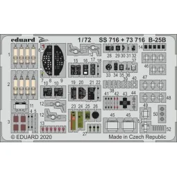 B-25B for Airfix, 1/72 - Eduard Accessories SS716