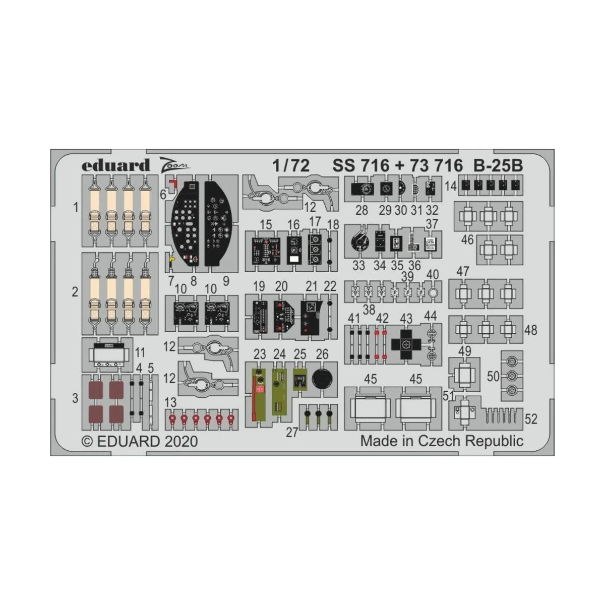 B-25B for Airfix, 1/72 - Eduard Accessories SS716