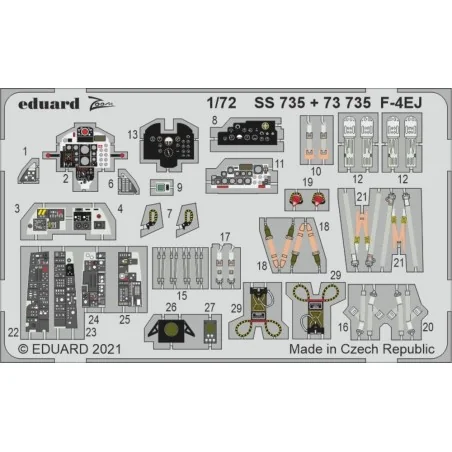 F-4EJ 1/72 FINE MOLDS, 1/72 - Eduard Accessories SS735
