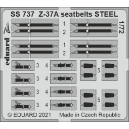 Z-37A seatbelts STEEL 1/72 for EDUARD, 1/72 - Eduard Accessories SS737