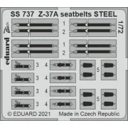 Z-37A seatbelts STEEL 1/72 for EDUARD - Eduard Accessories SS737