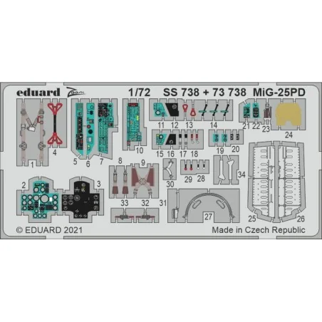 MiG-25PD 1/72 for ICM, 1/72 - Eduard Accessories SS738