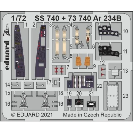 Ar 234B 1/72 for DRAGON, 1/72 - Eduard Accessories SS740