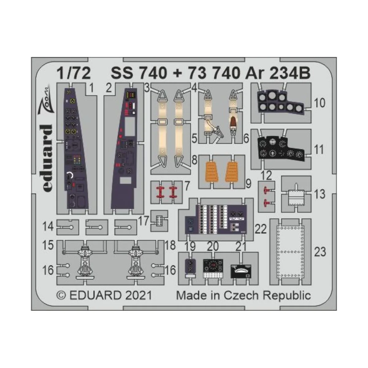 Ar 234B 1/72 for DRAGON, 1/72 - Eduard Accessories SS740