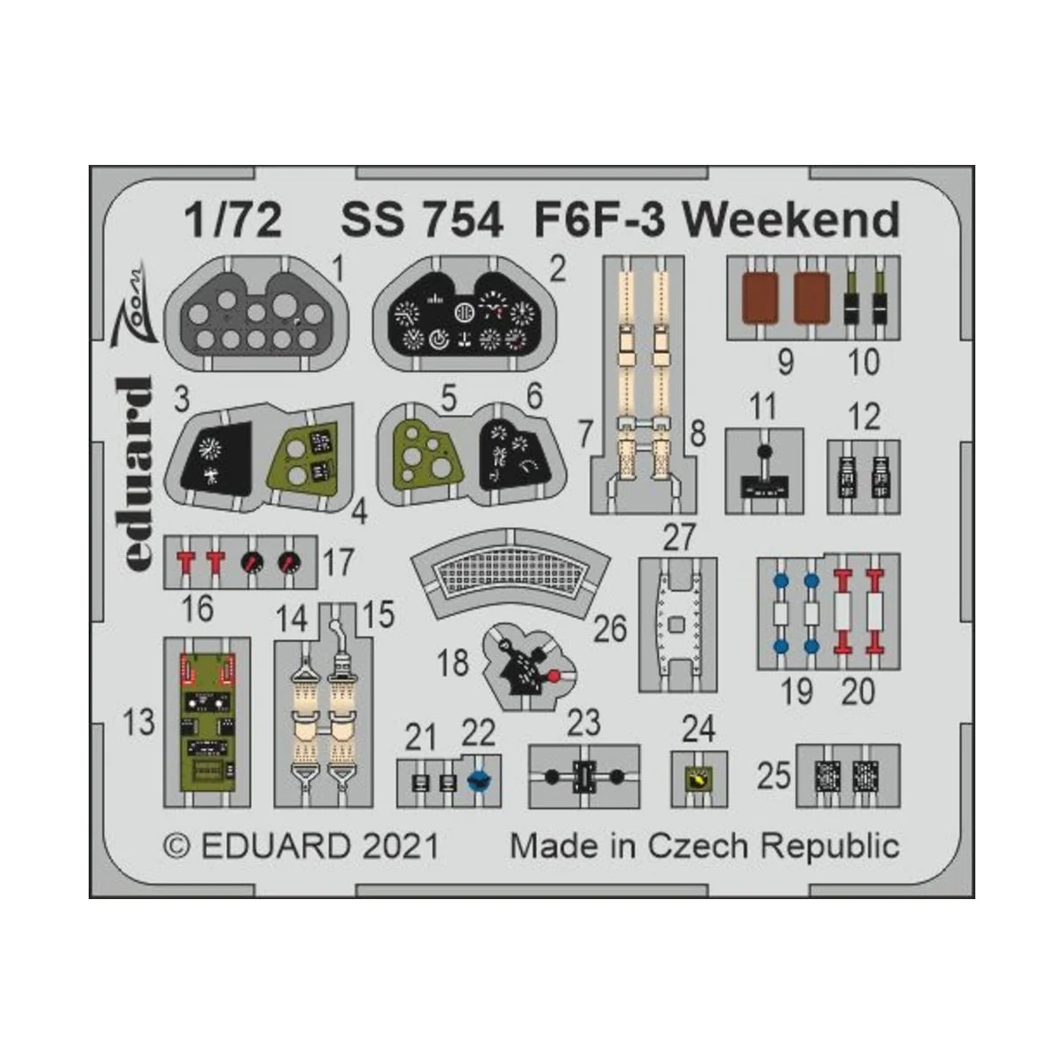 F6F-3 Weekend 1/72 EDUARD - Eduard Accessories SS754