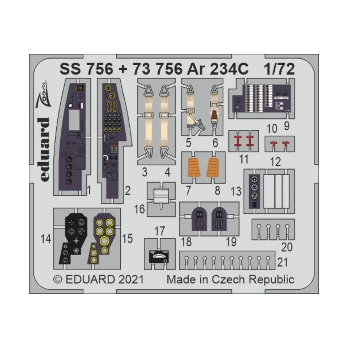Ar 234C, for HOBBY 2000 / DRAGON, 1/72 - Eduard Accessories SS756
