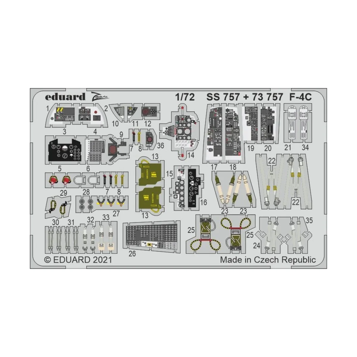 F-4C, for FINE MOLDS, 1/72 - Eduard Accessories SS757