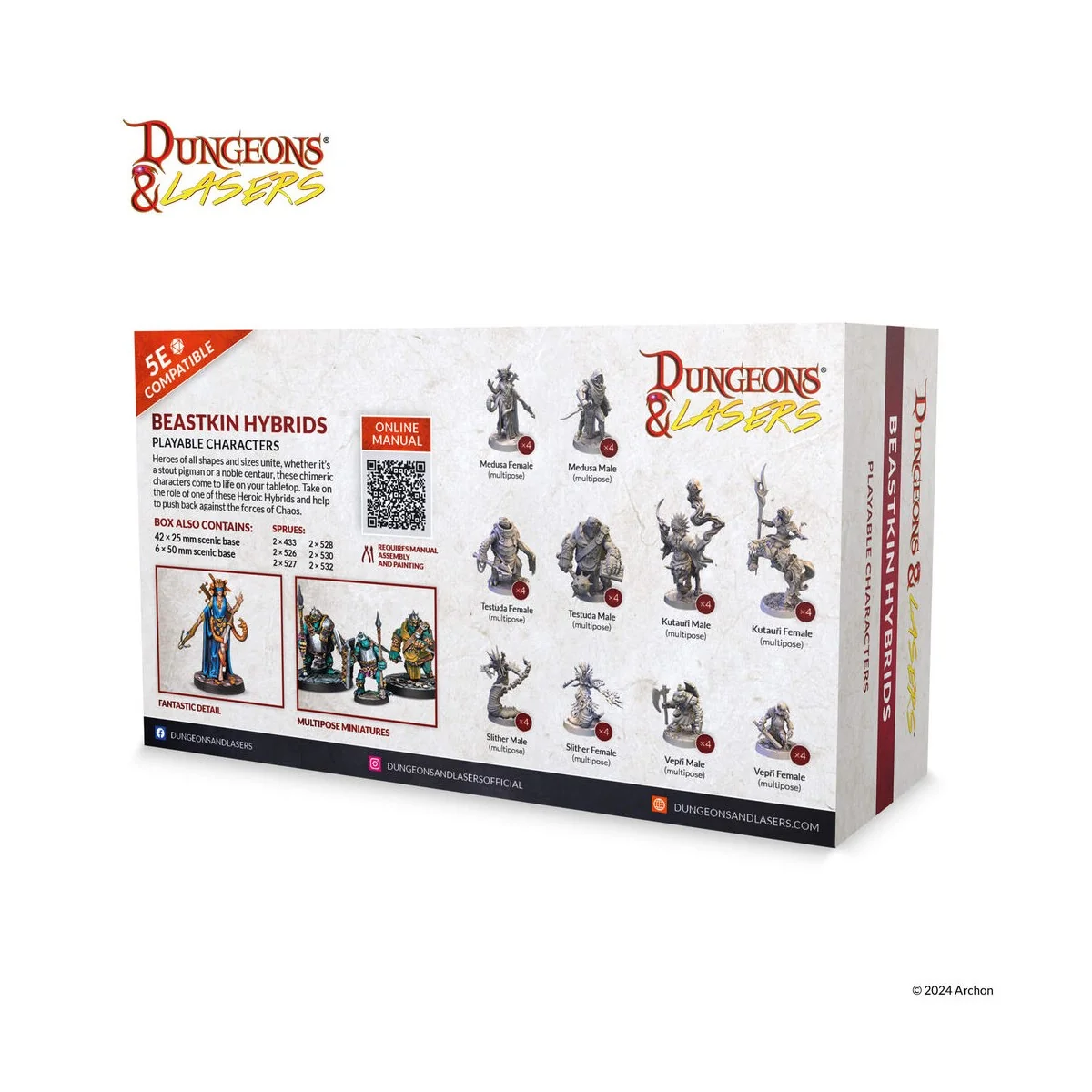 Dungeons & Lasers Miniatures: BEASTKIN HYBRIDS: PLAYABLE CHARACTERS...