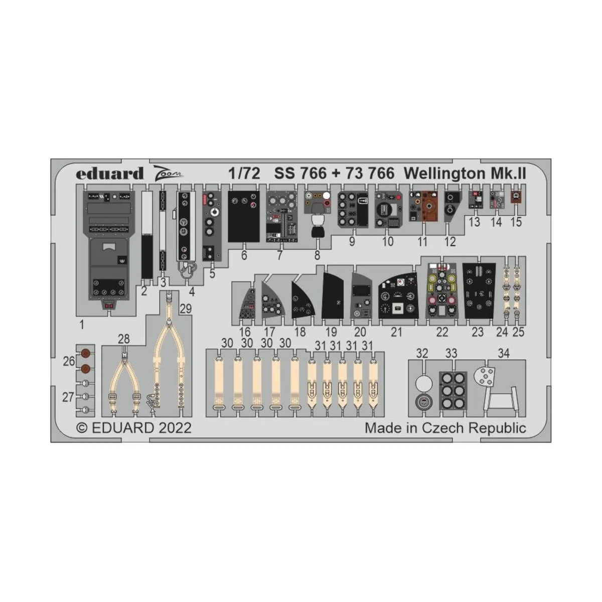 Wellington Mk.II for AIRFIX, 1/72 - Eduard Accessories SS766