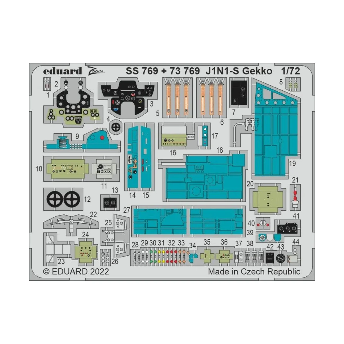 J1N1-S Gekko, 1/72 - Eduard Accessories SS769
