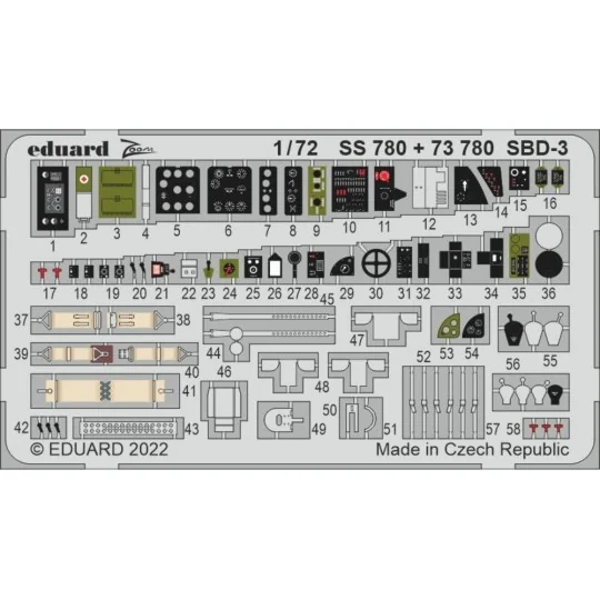 SBD-3 for FLYHAWK, 1/72 - Eduard Accessories SS780