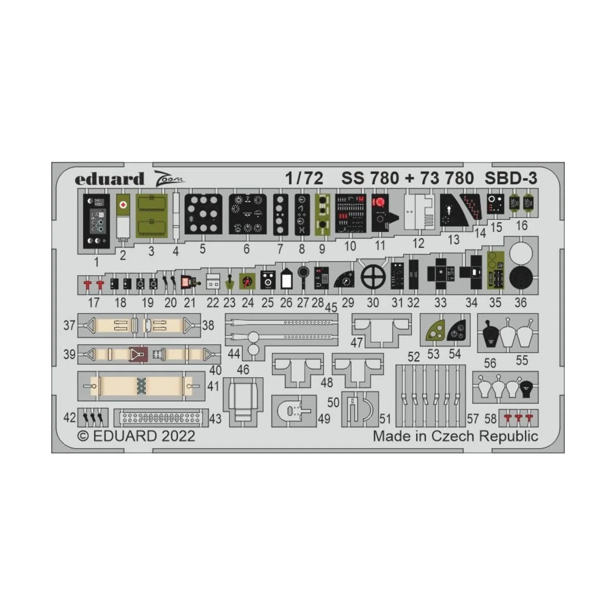 SBD-3 for FLYHAWK, 1/72 - Eduard Accessories SS780