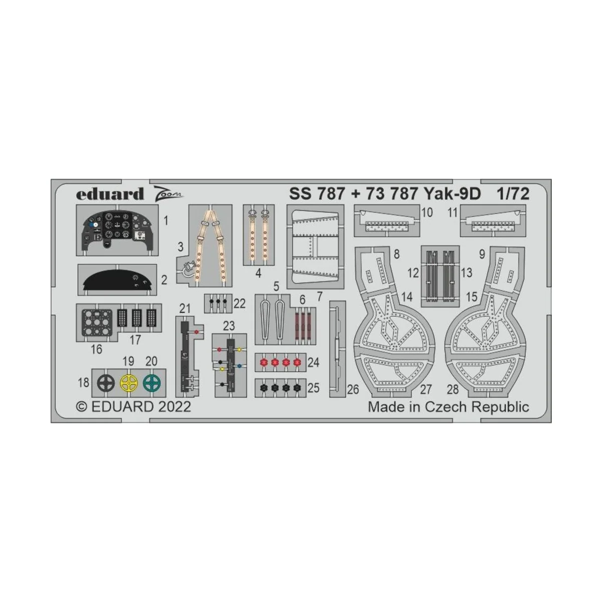Yak-9D for ZVEZDA, 1/72 - Eduard Accessories SS787
