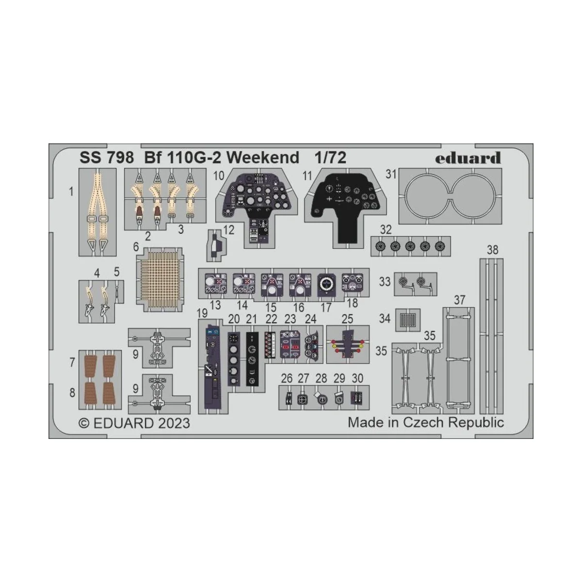 Bf 110G-2 Weekend 1/72 EDUARD - Eduard Accessories SS798