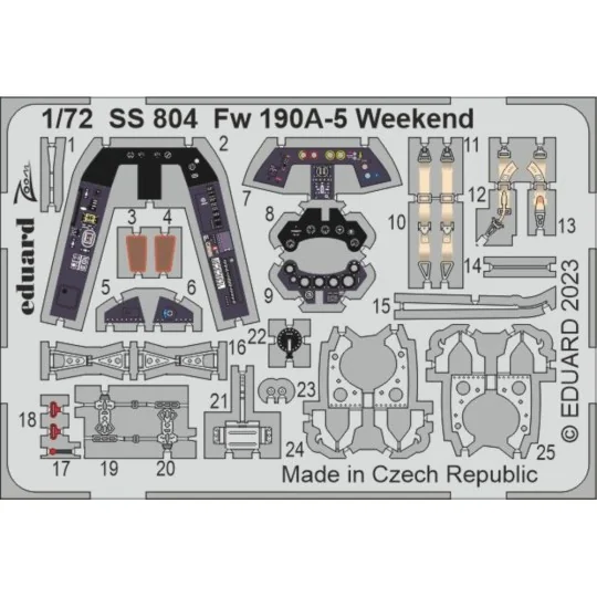 Fw 190A-5 Weekend 1/72 EDUARD, 1/72 - Eduard Accessories SS804
