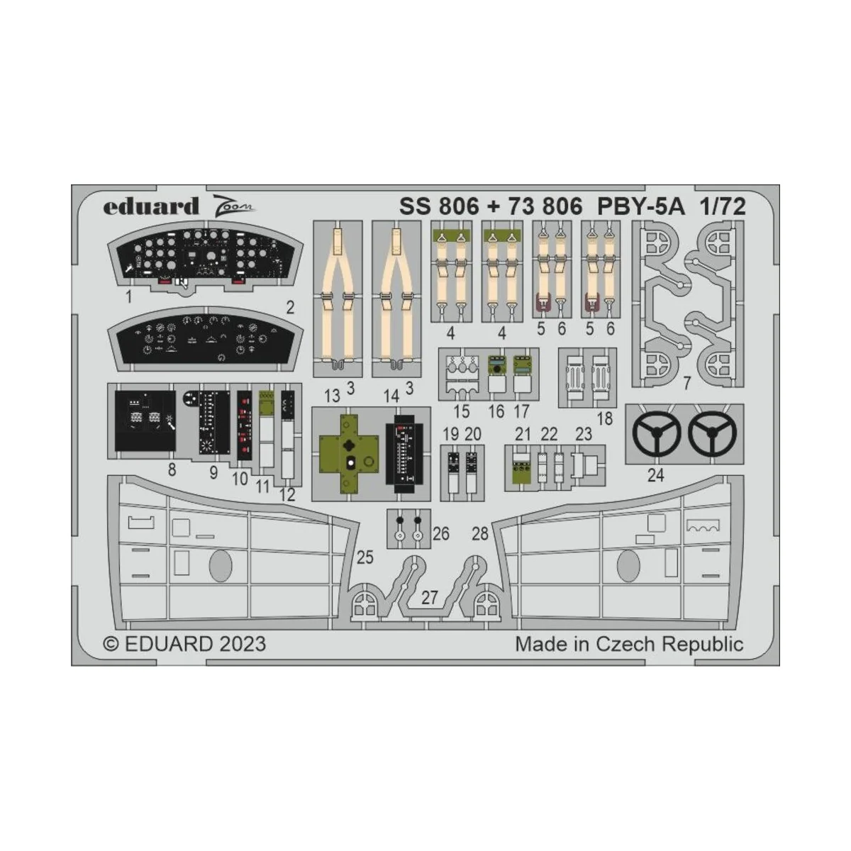 PBY-5A 1/72 HOBBY 2000 / ACADEMY, 1/72 - Eduard Accessories SS806 PBY-5A 1/72 HOBBY 2000 / ACADEMY, 1/72 - Eduard Accessories SS806