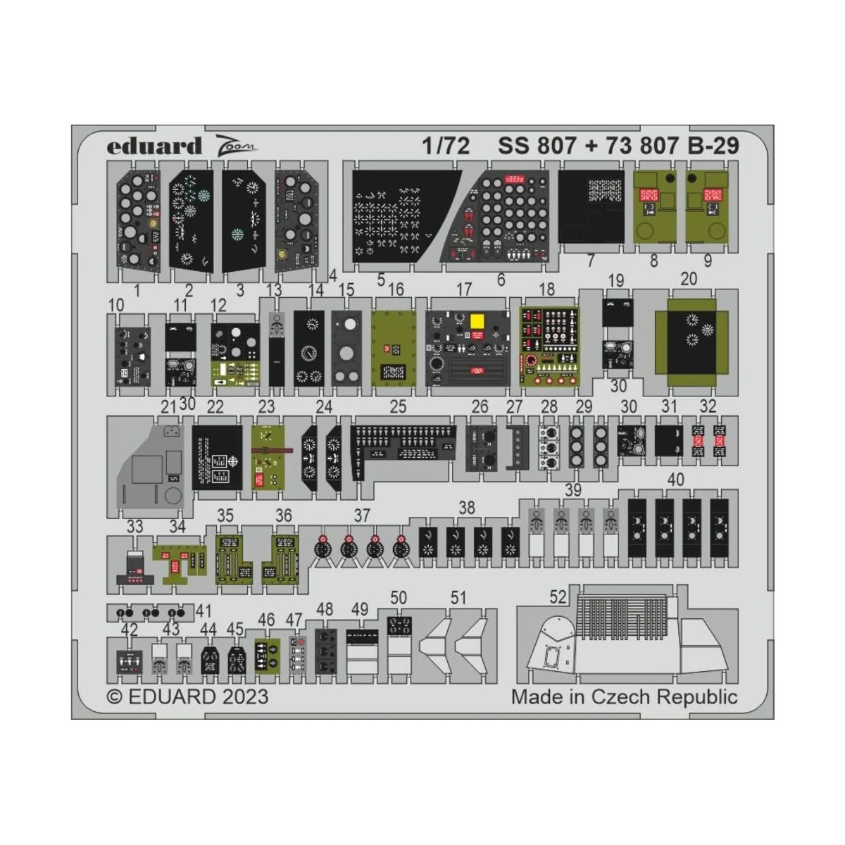 B-29 1/72 HOBBY 2000 / ACADEMY, 1/72 - Eduard Accessories SS807