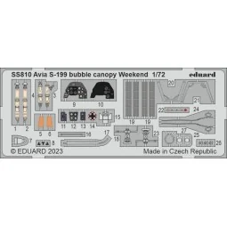 S-199 bubble canopy Weekend 1/72 EDUARD - Eduard Accessories SS810