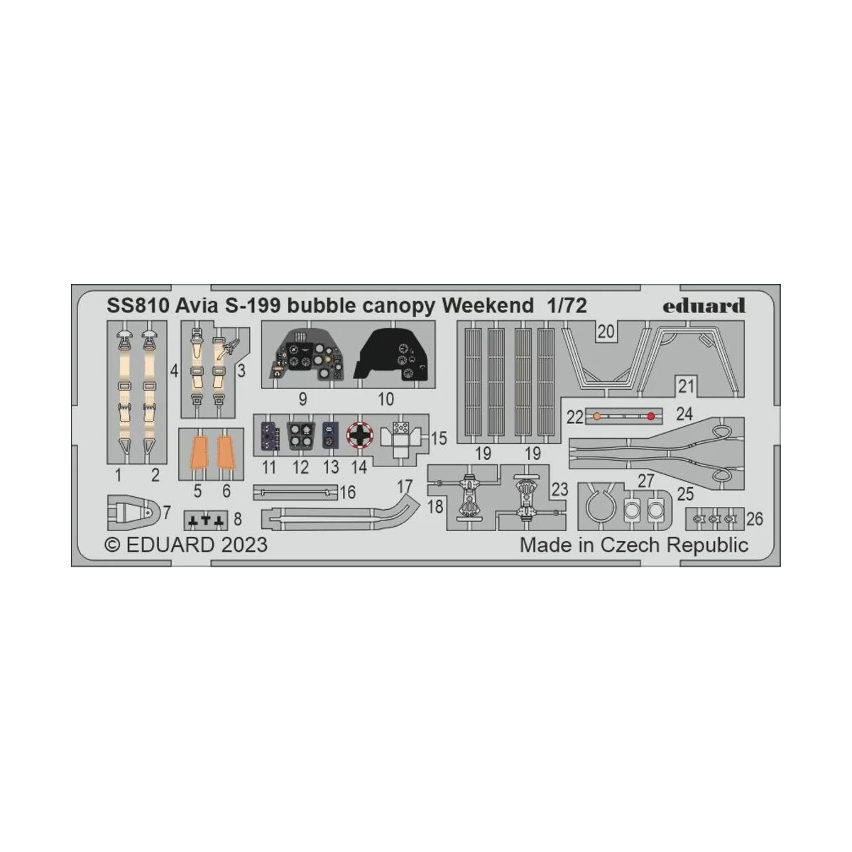 S-199 bubble canopy Weekend 1/72 EDUARD - Eduard Accessories SS810