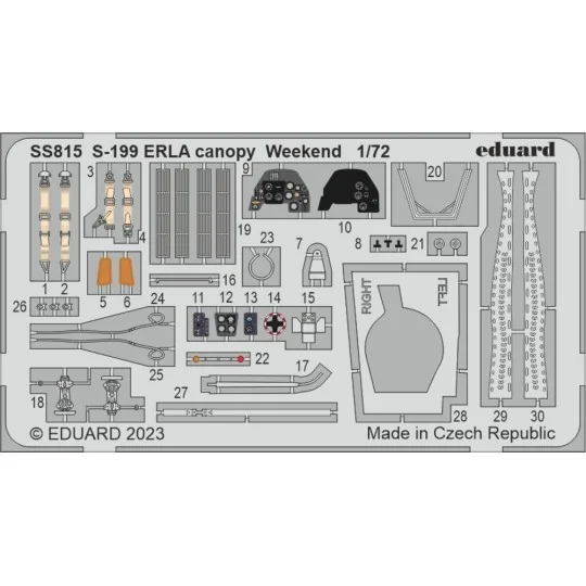 S-199 Erla canopy Weekend 1/72 - Eduard Accessories SS815