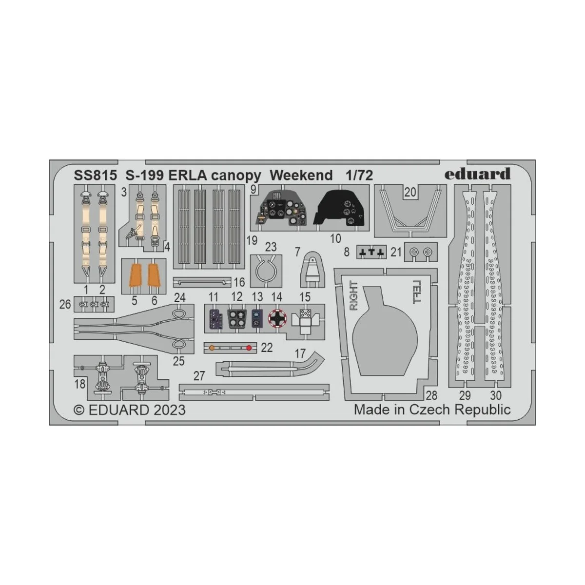 S-199 Erla canopy Weekend, 1/72 - Eduard Accessories SS815