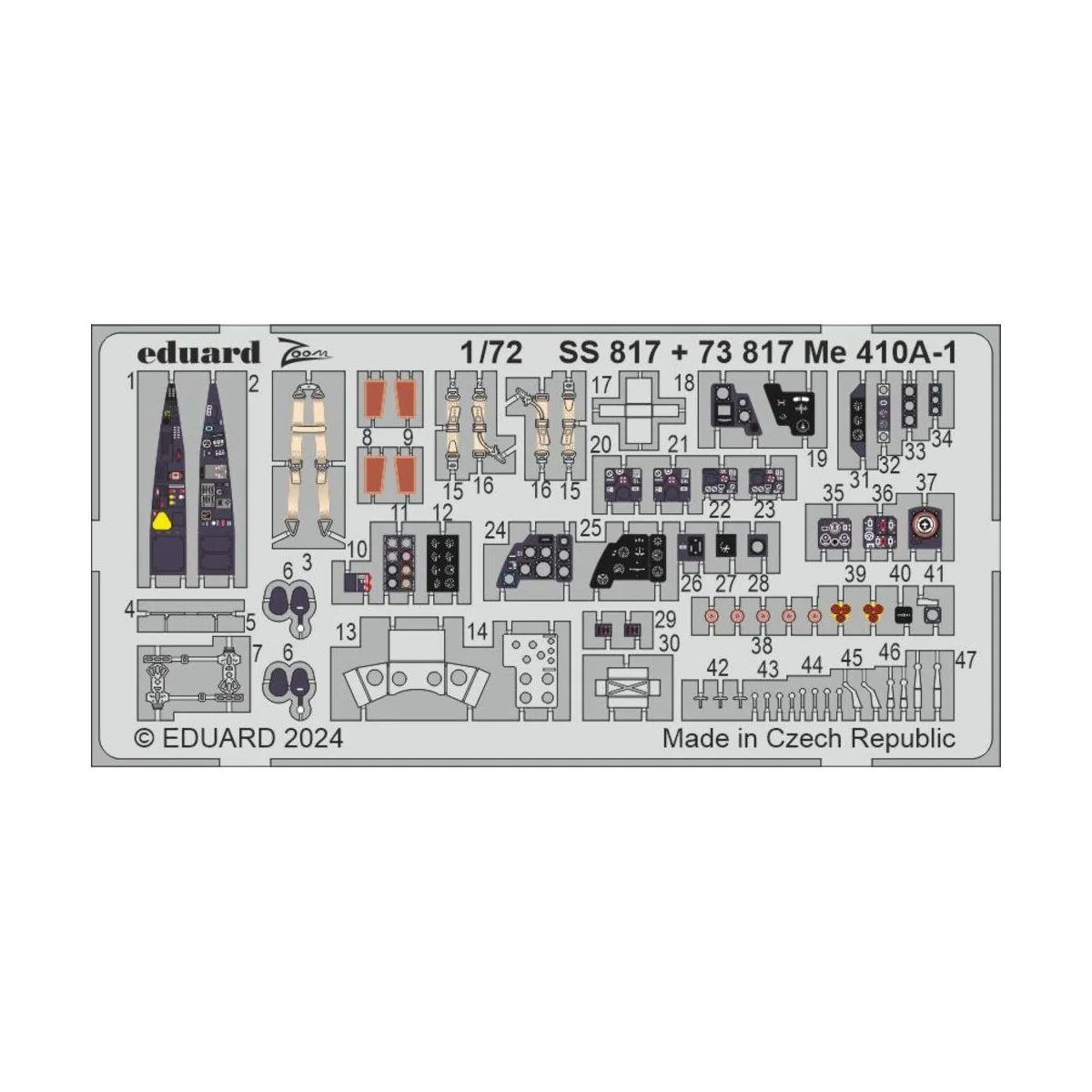Me 410A-1 1/72 AIRFIX, 1/72 - Eduard Accessories SS817