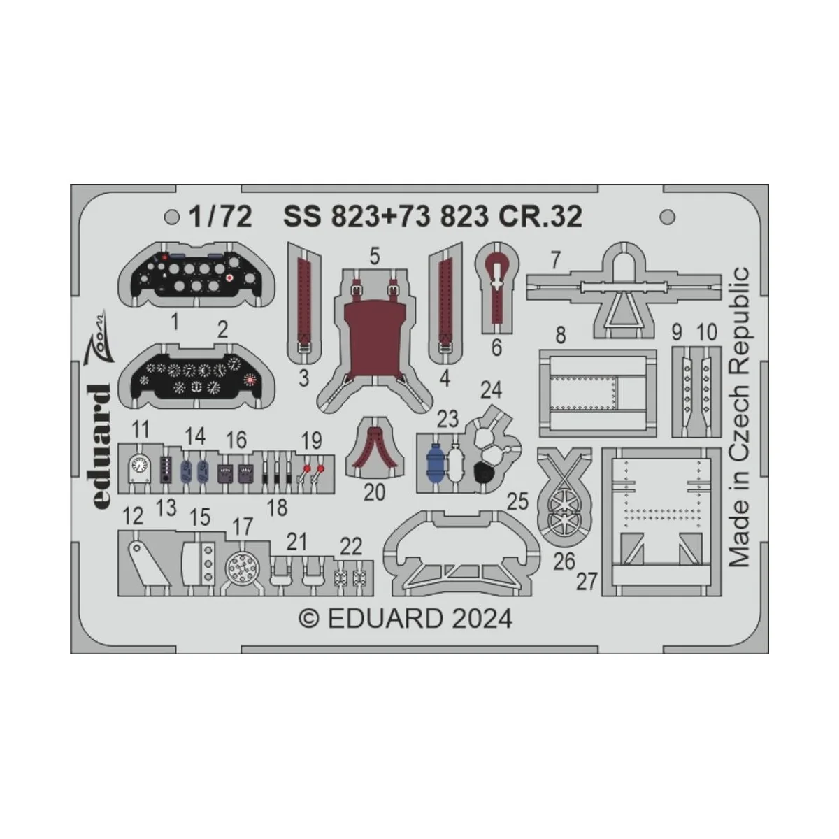 CR.32 ITALERI, 1/72 - Eduard Accessories SS823 CR.32 ITALERI, 1/72 - Eduard Accessories SS823