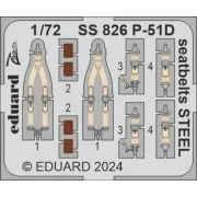 P-51D seatbelts STEEL, 1/72 - Eduard Accessories SS826