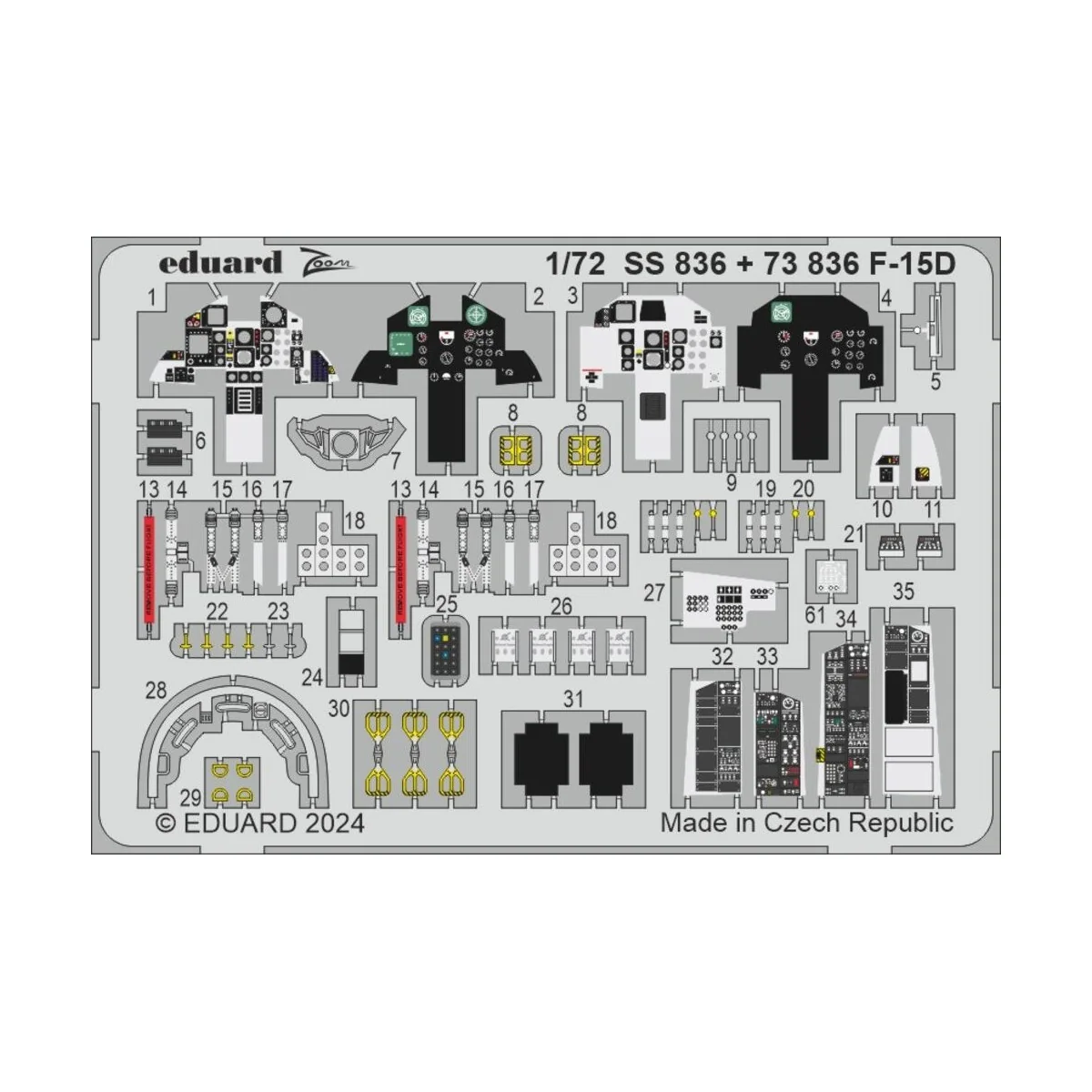 F-15D, 1/72 - Eduard Accessories SS836 F-15D, 1/72 - Eduard Accessories SS836