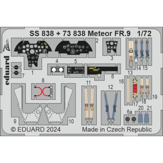 Meteor FR.9 AIRFIX, 1/72 - Eduard Accessories SS838 Meteor FR.9 AIRFIX, 1/72 - Eduard Accessories SS838